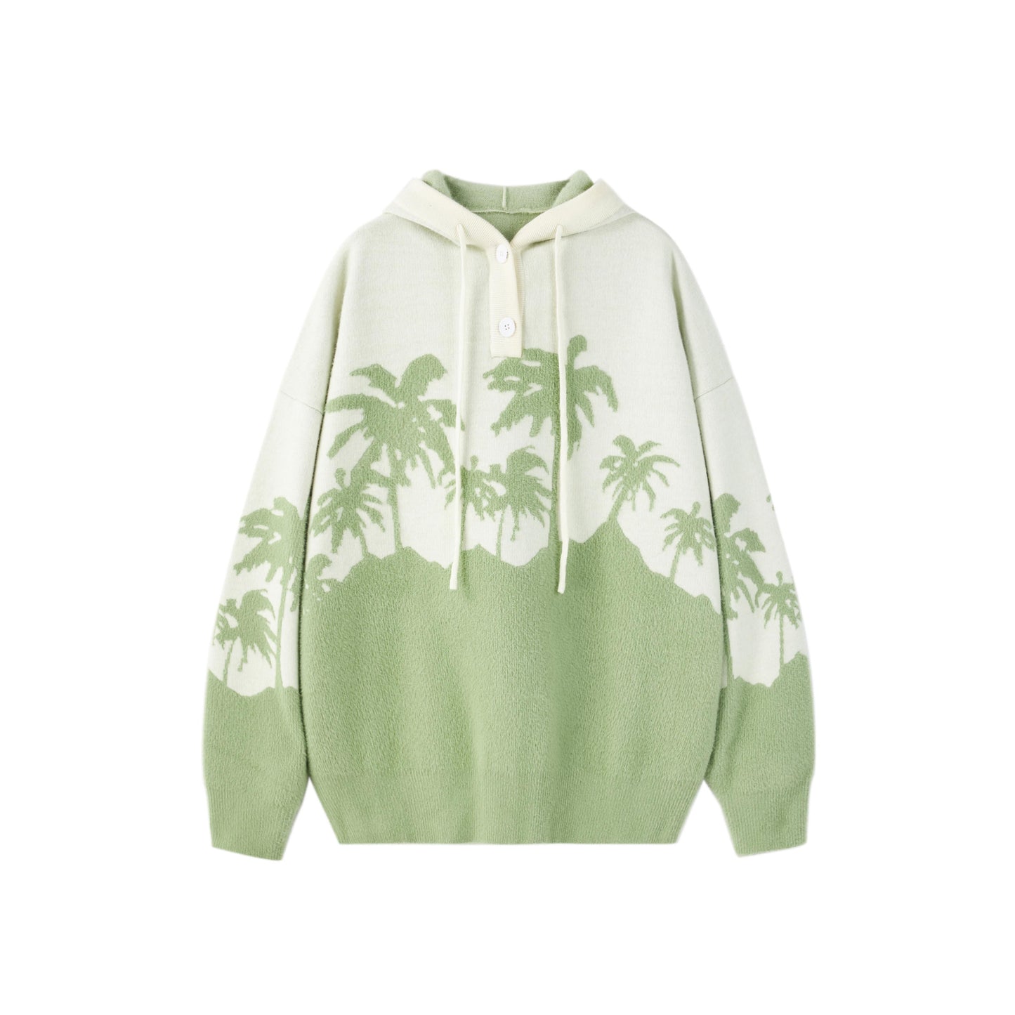 Coconut Hooded Sweater Loose Design