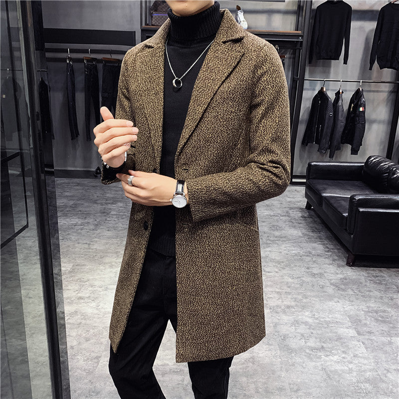 Men's Fashion Personality Windbreaker Slim Coat