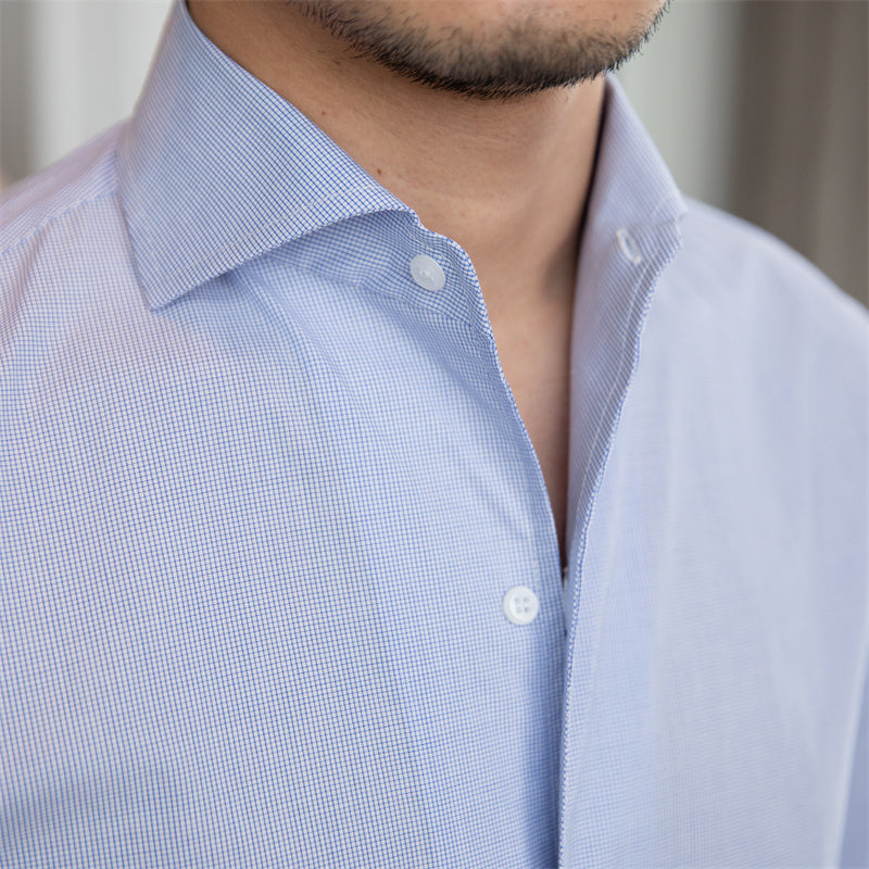 Men's Slim Commuting Daily Casual Plaid Long Sleeve Shirt